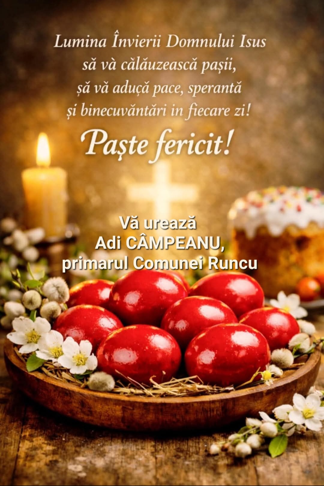 Felicitare Primăria Runcu